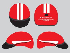 in nón bảo hiểm quảng cáo