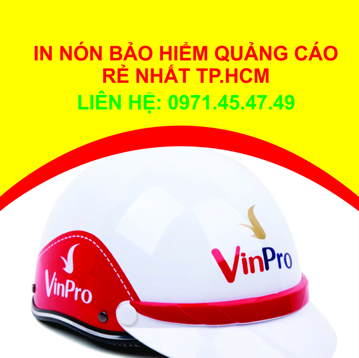 sản xuất nón bảo hiểm quảng cáo theo yêu cầu