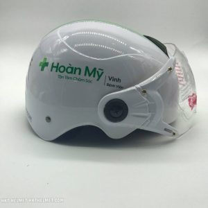Nón bảo hiểm quảng cáo 42 Mũ bảo hiểm quảng cáo có kính - Bệnh viện Hoàn Mỹ
