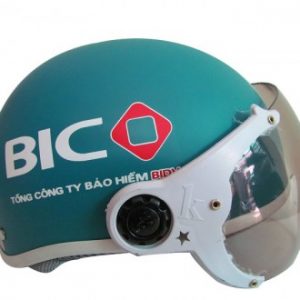 Nón bảo hiểm quảng cáo 41 Mũ bảo hiểm quảng cáo có kính ngân hàng BIDV