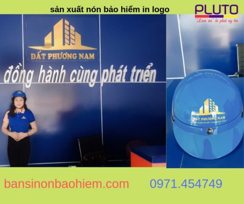 Nón bảo hiểm in logo thương hiệu cách truyền thông hiệu quả