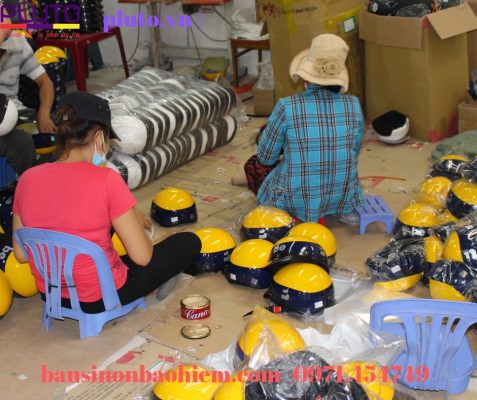 mũ bảo hiểm in logo