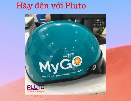 Nón bảo hiểm in logo Pluto