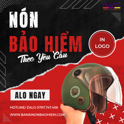 Nón bảo hiểm 3/4 in logo theo yêu cầu- giá tại xưởng 3 nón bảo hiểm 3/4
